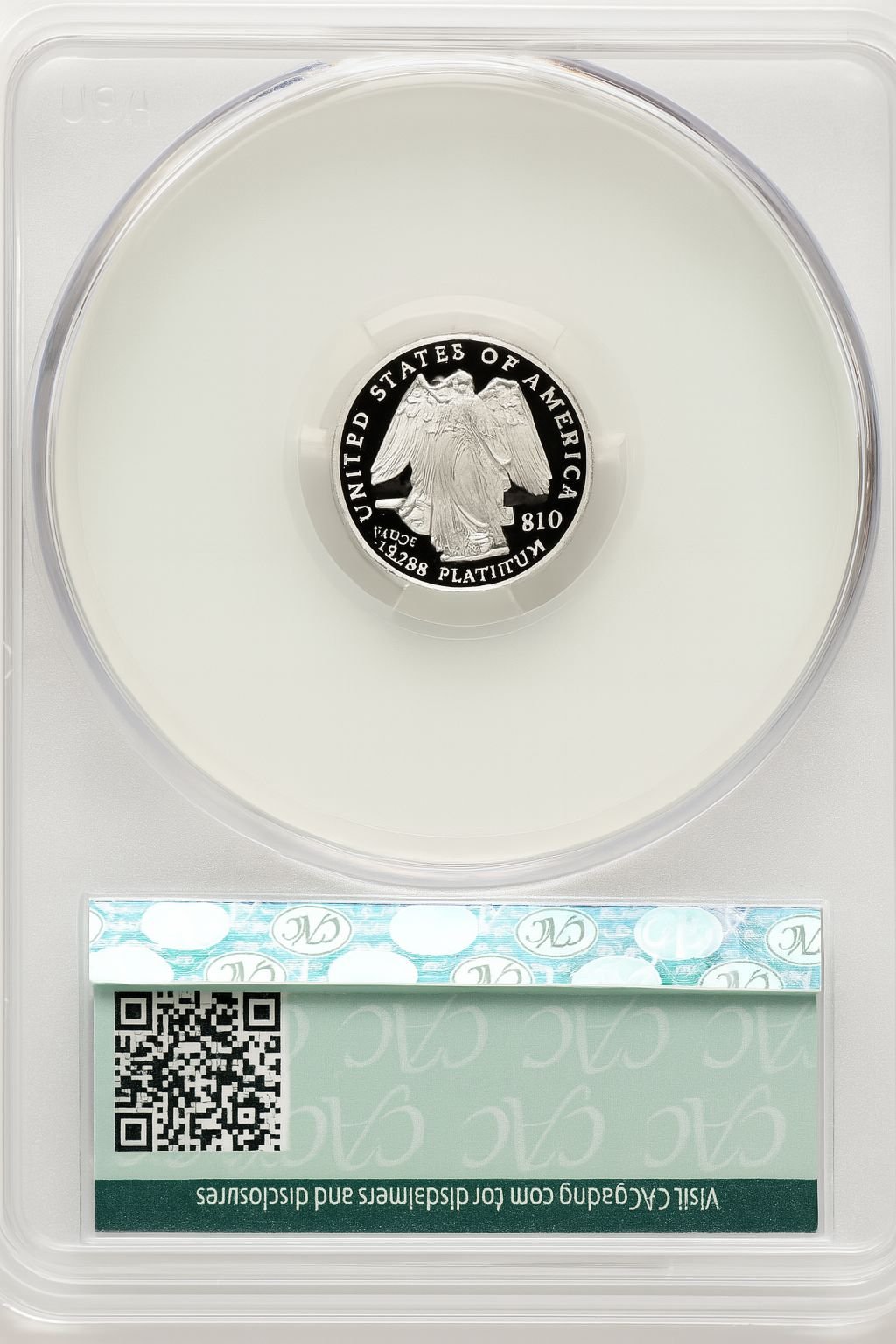 2008-W $10 Tenth-Ounce Platinum Eagle Brown Label CACG PR70 - Image 2