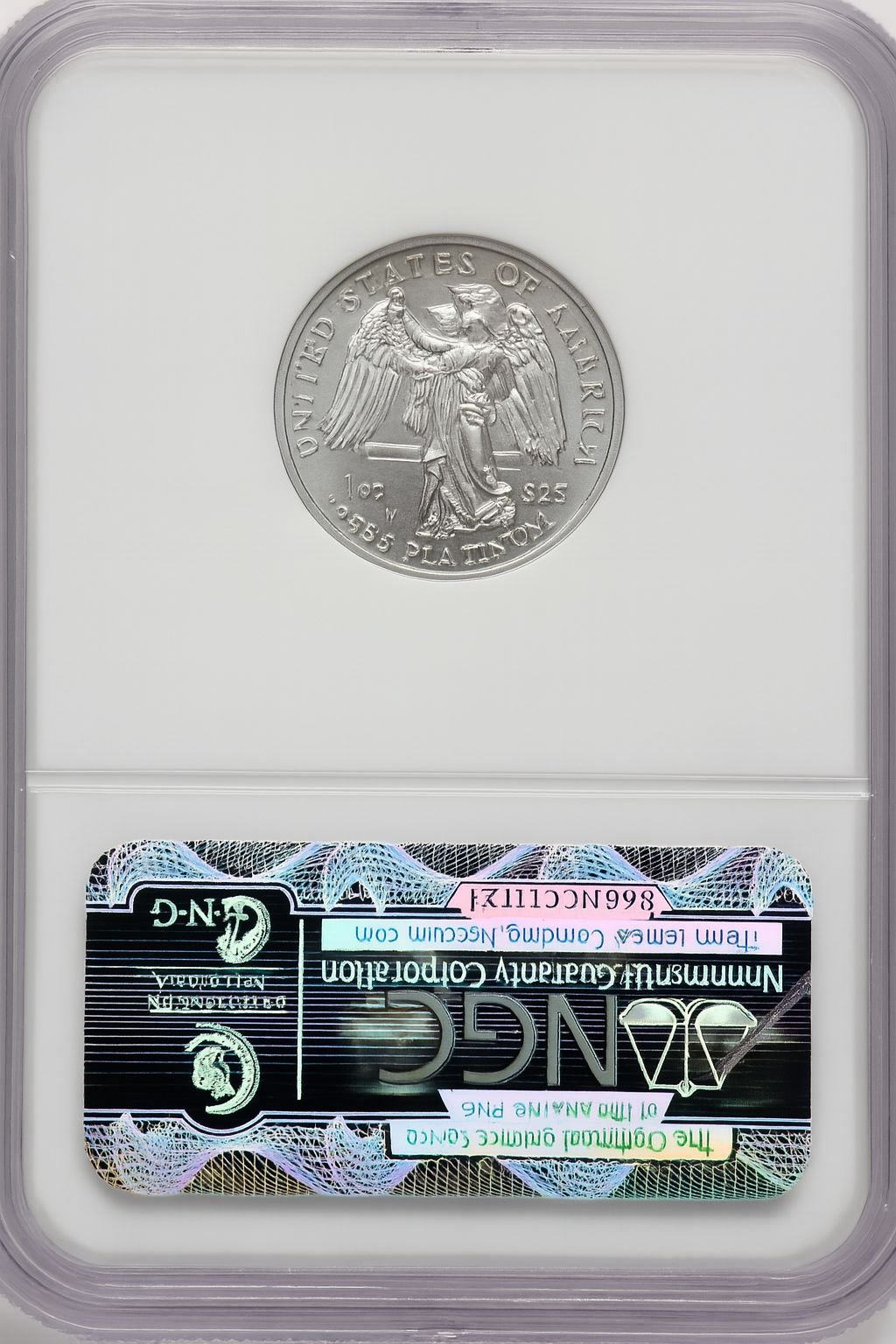 2008-W $25 Quarter-Ounce Platinum Eagle Brown Label NGC MS70 (777192003) - Image 2