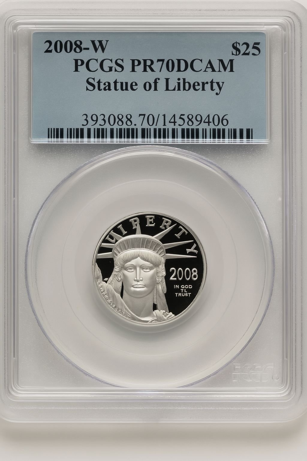 2008-W $25 Quarter-Ounce Platinum Eagle Statue of Liberty PCGS PR70 (505950068)