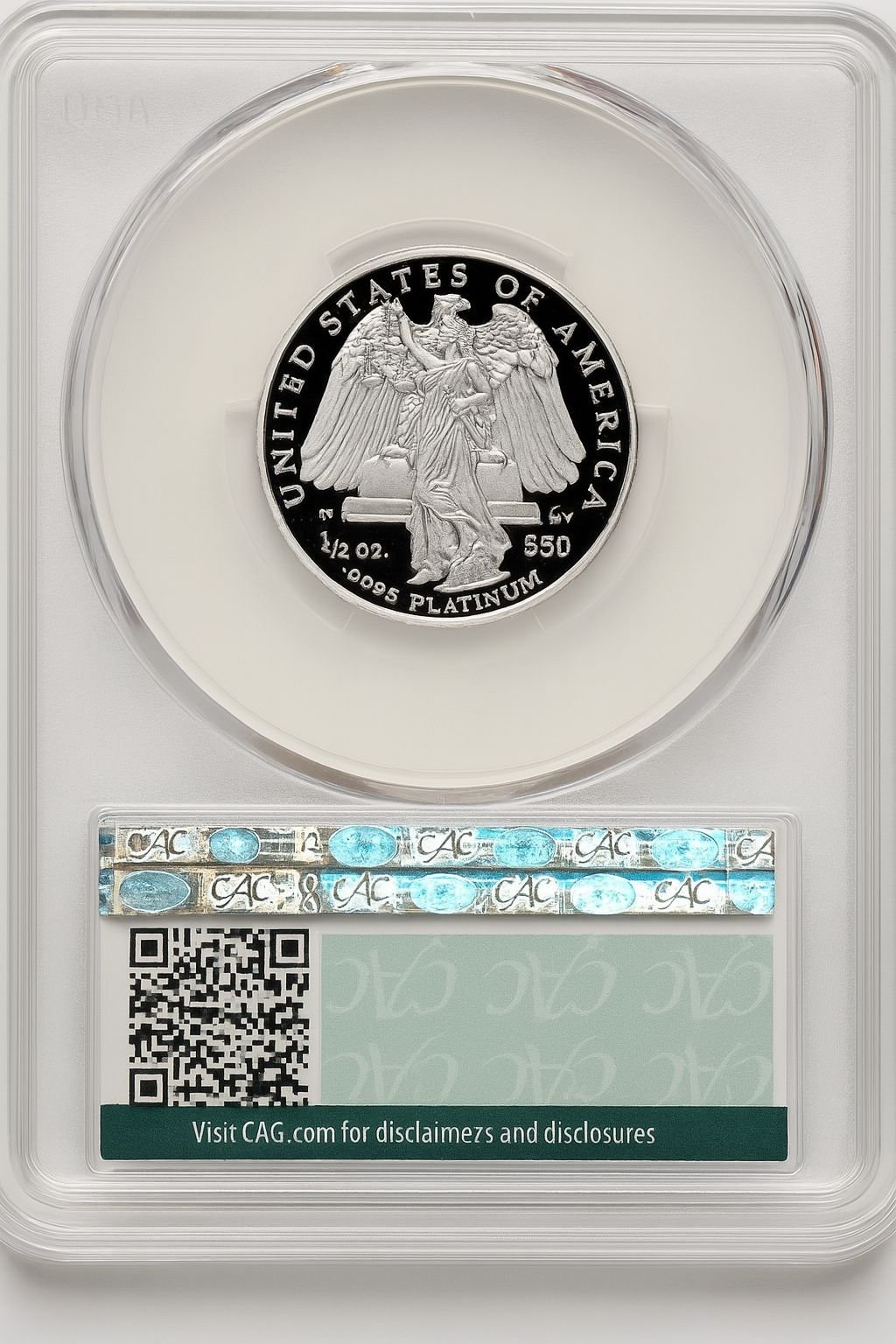 2008-W $50 Half-Ounce Platinum CACG PR70 - Image 2