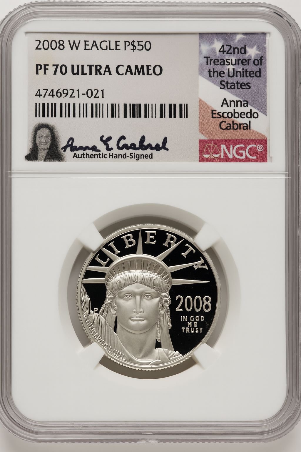 2008-W $50 Half-Ounce Platinum NGC PF70 (520069002)