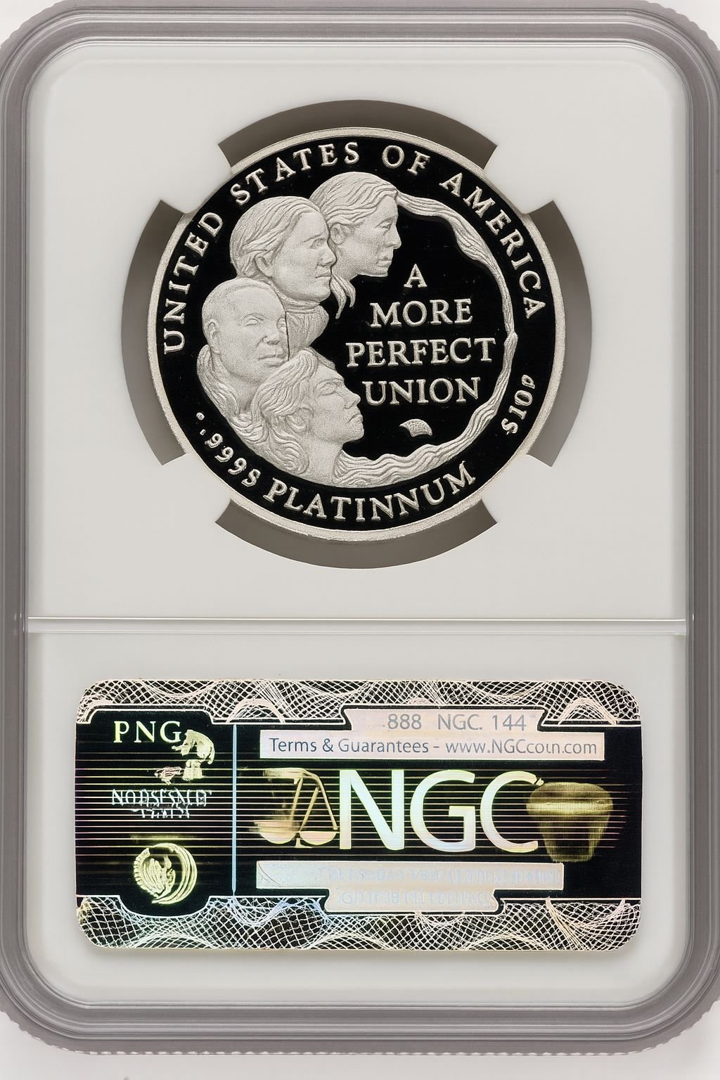 2009-W $100 One-Ounce Platinum Eagle ER Blue NGC PF70 - Image 2