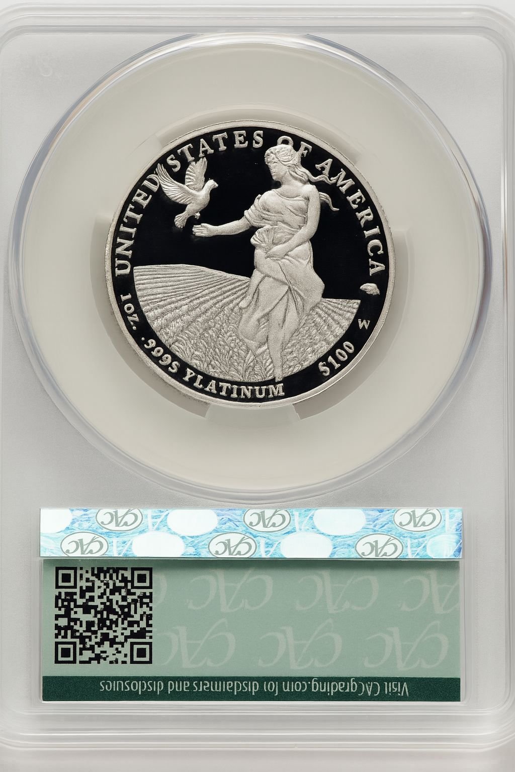 2011-W $100 One-Ounce Platinum Eagle Statue of Liberty CACG PR70 - Image 2