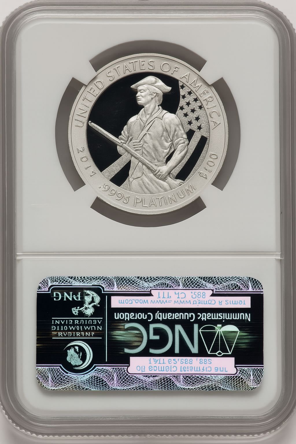 2012-W $100 One-Ounce Platinum Eagle First Strike ER Blue NGC PF70 (776964007) - Image 2