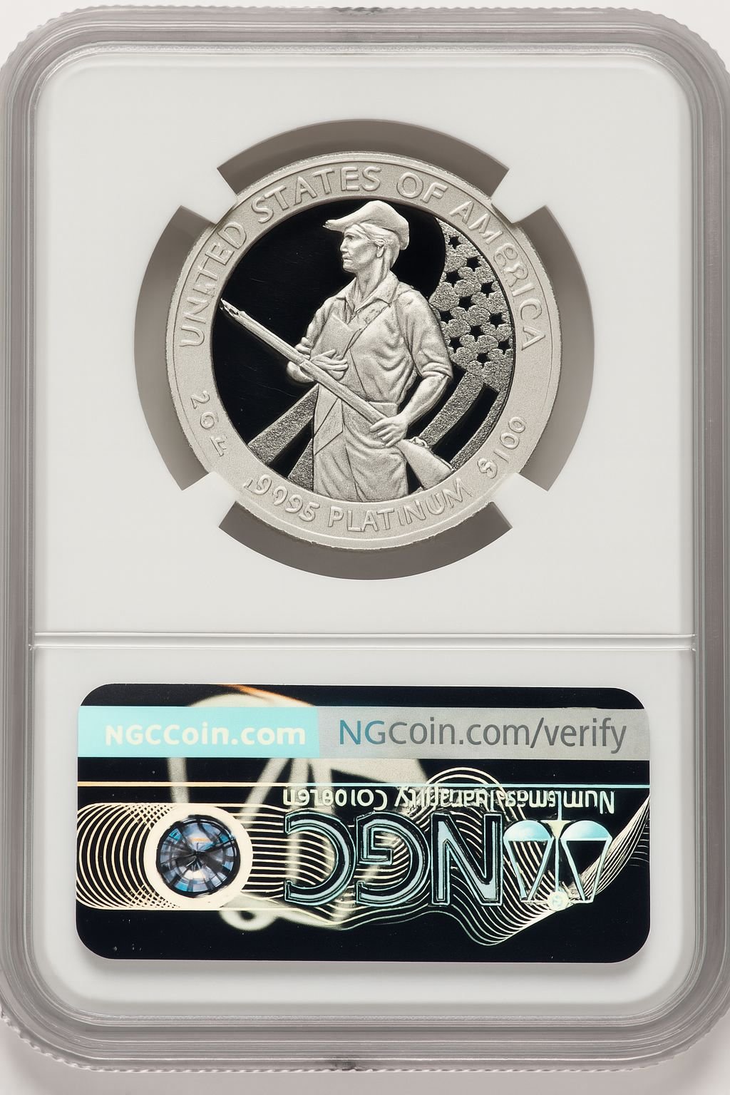 2012-W $100 One-Ounce Platinum Eagle First Strike ER Mike Castle NGC PF70 - Image 2