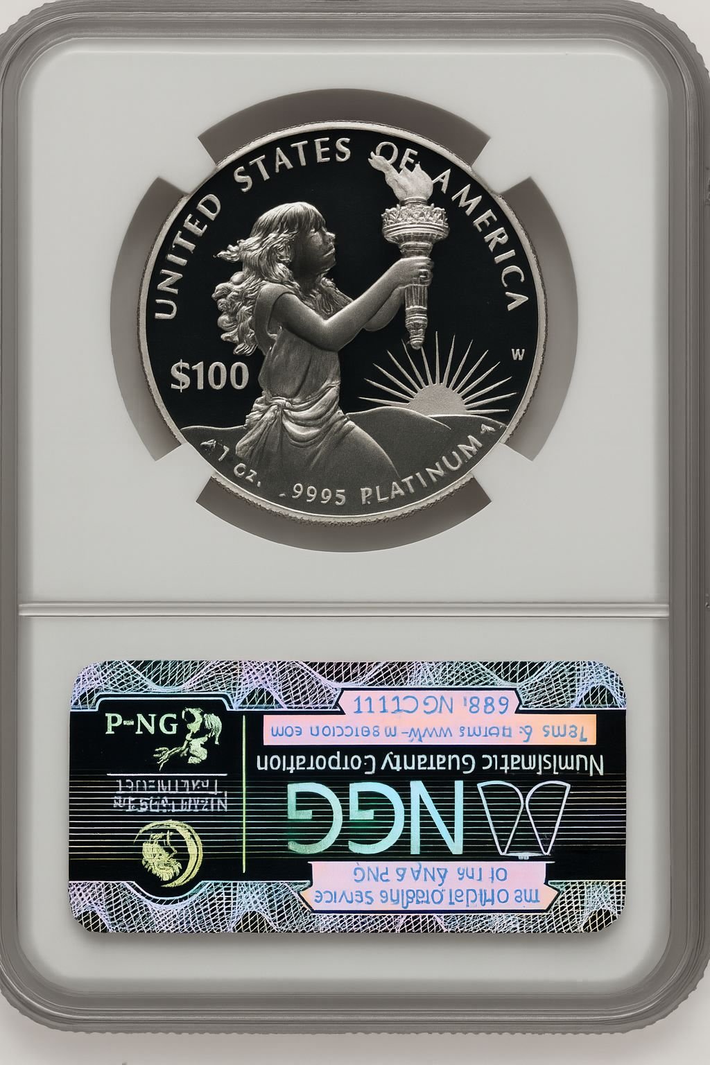2014-W $100 One-Ounce Platinum Eagle First Strike ER Blue NGC PF70 (520050080) - Image 2