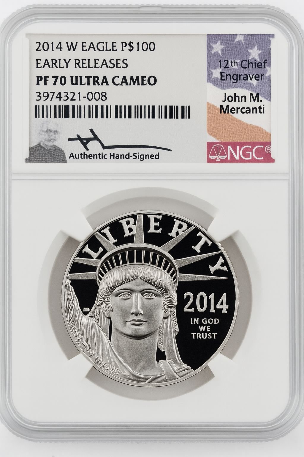 2014-W $100 One-Ounce Platinum Eagle First Strike NGC PF70 (767266068)