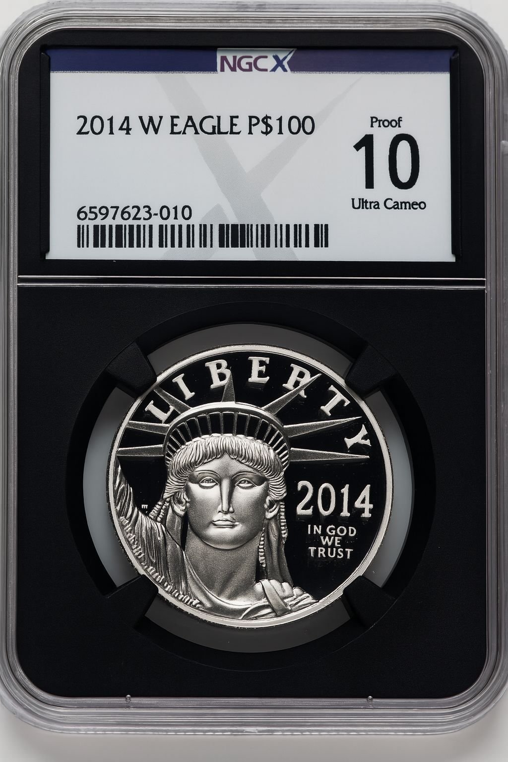 2014-W $100 One-Ounce Platinum Eagle NGCX PF10