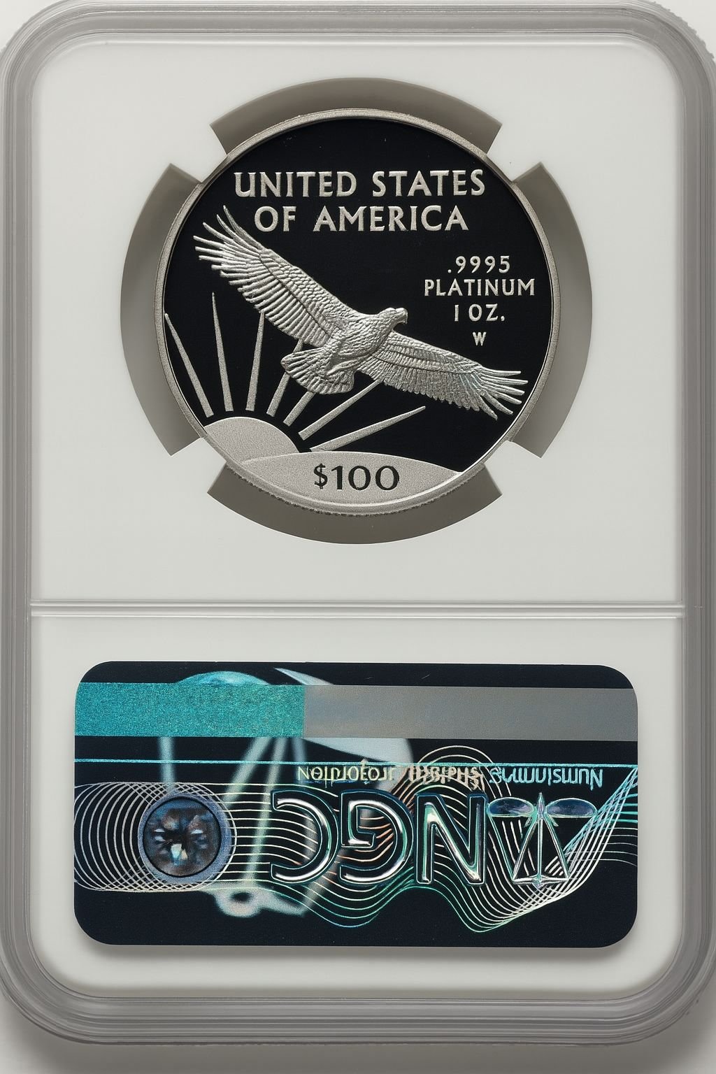 2017-W $100 One-Ounce Platinum Eagle Statue of Liberty 20th Anniversary Mike Castle NGC PF70 (771248012) - Image 2