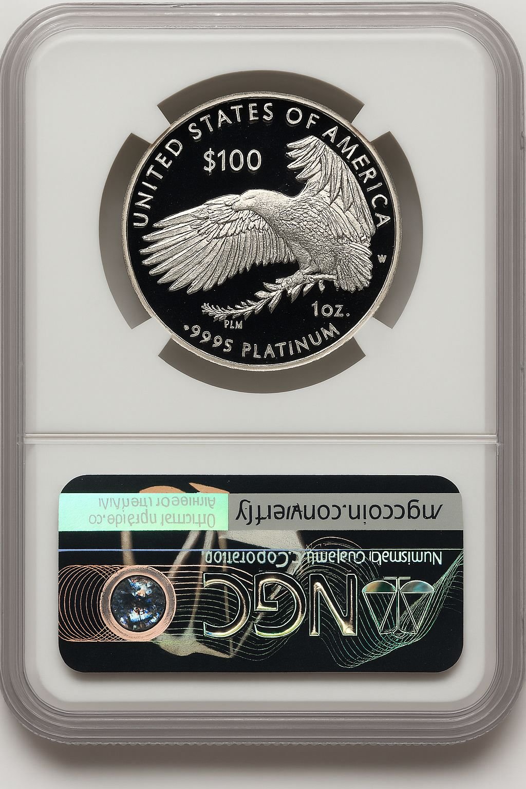 2020-W $100 One Ounce Platinum Eagle Happiness PRDC FDI Mike Castle NGC PF70 - Image 2