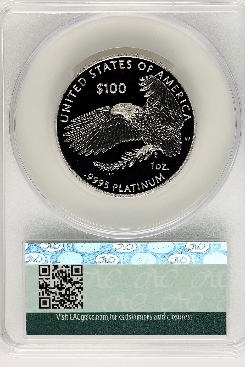 2021-W $100 One-Ounce Platinum Eagle Freedom of Religion First Strike First Day Of Delivery CACG PR70 - Image 2