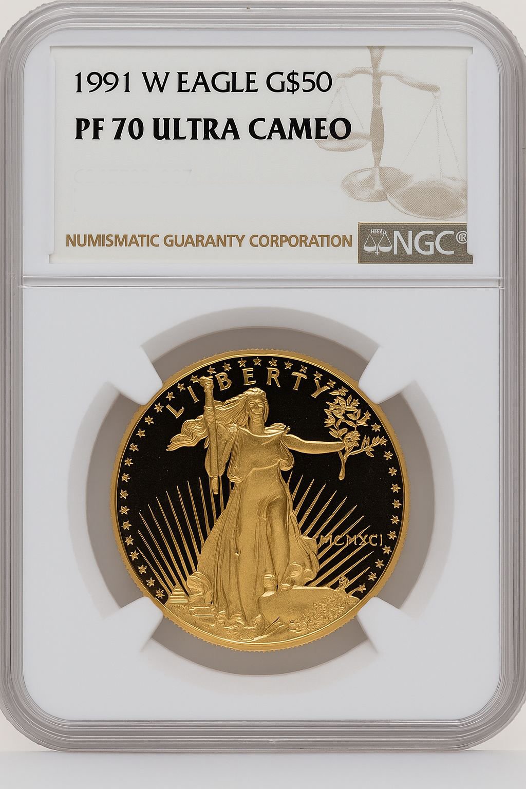 1991 Gold American Eagle 4-Coin Set NGC PF70