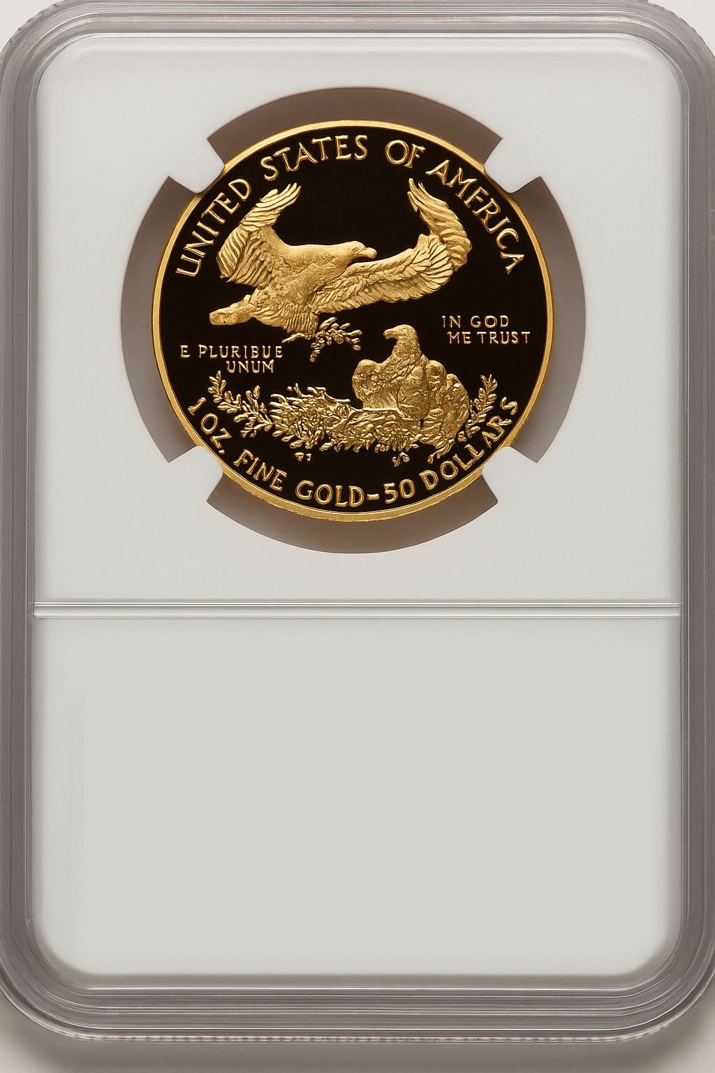 1992-W $50 One-Ounce Gold Eagle St. Gaudens Signature NGC PF70 - Image 2