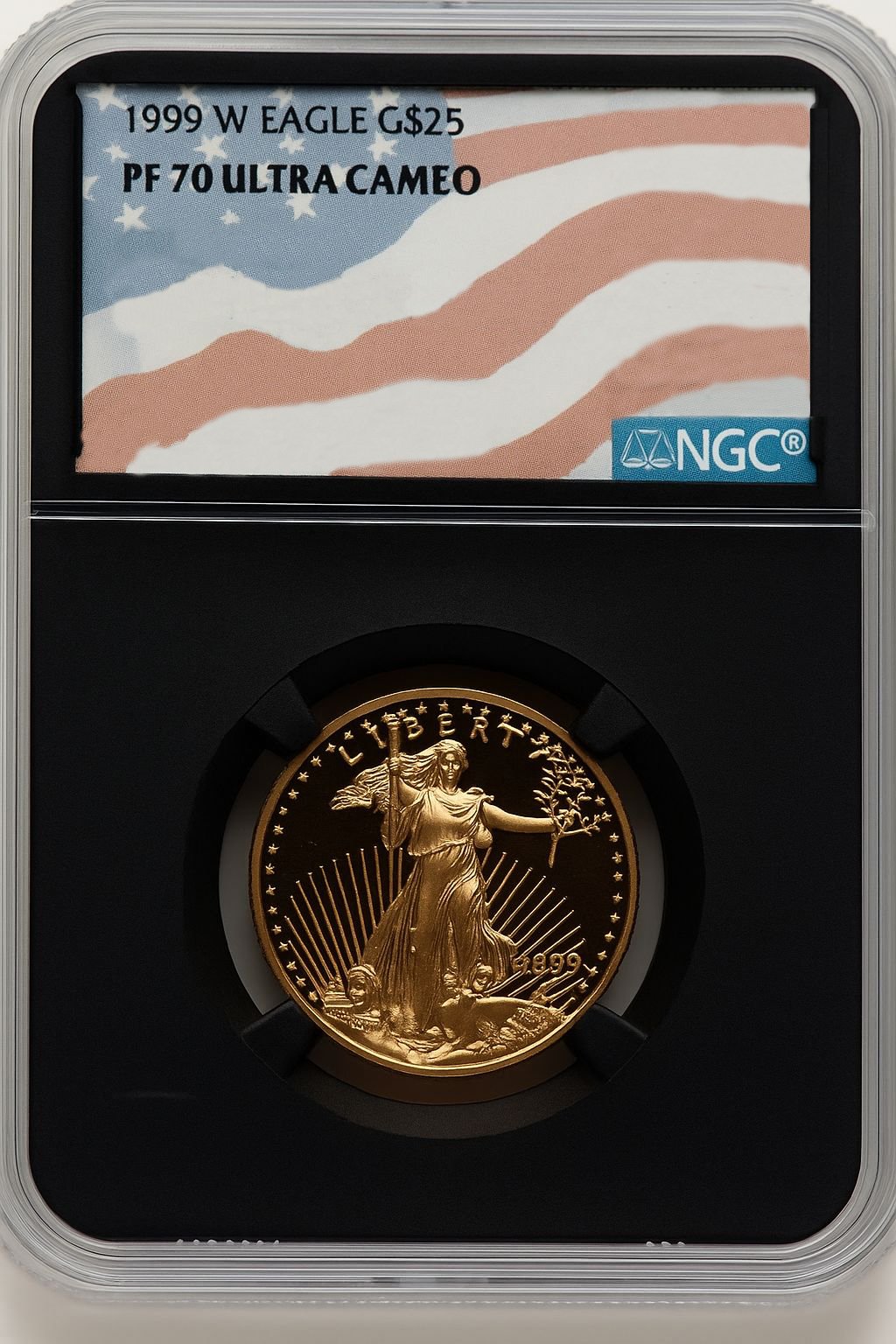 1999-W $25 Half-Ounce Gold Eagle Miles Standish NGC PF70